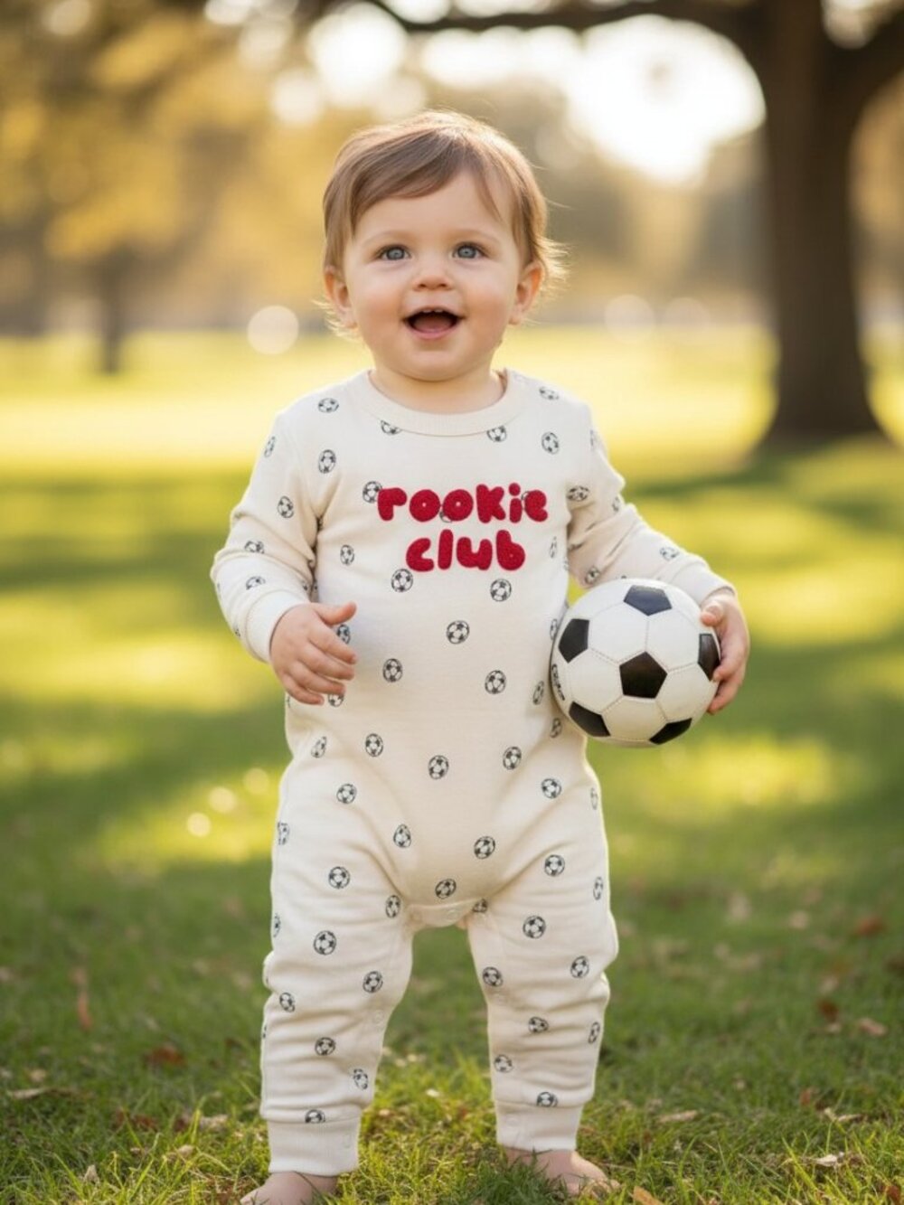 Carters Rookie Club French Terry Soccer Jumpsuit 18M